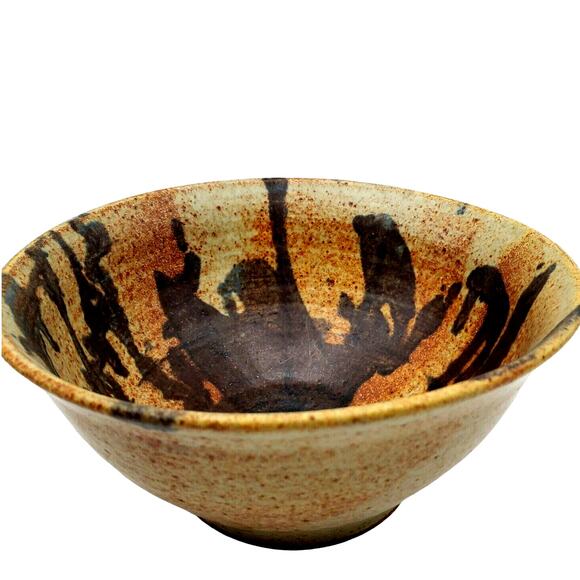 Handmade Ceramic Bowl Studio Art Pottery Stoneware Earthy Artisan Rustic Decor - Picture 1 of 8